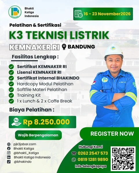 Pelatihan Teknisi K3 Listrik Kemnaker