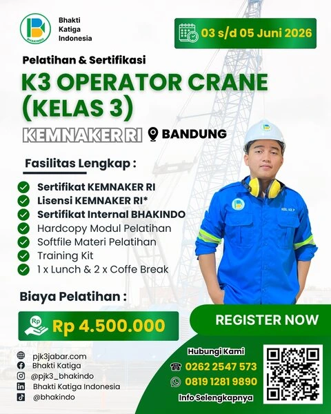 sertifikasi operator crane