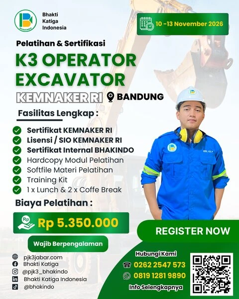 pelatihan operator excavator